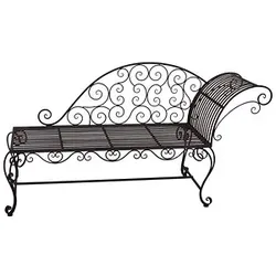 Garden Pleasure Gartenbank Lamington 950393 schwarz Metall 163,0 cm