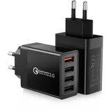 Kayshow USB Ladegerät (2 Stücke), 4 Ports USB Stecker 33W Schnellladegerät Mehrfach Ladestecker USB Netzteil, Ladeadapter Schnell Aufladen für iPhone 15/14/13/12/11, Samsung Galaxy S20 S10 S9 A13
