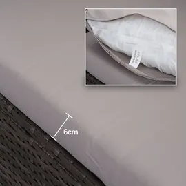 MeXo Polyrattan Lounge-Set 4-tlg. grau/hellgrau