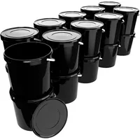 FixedByU Eimer mit Deckel 10 Liter in Schwarz |