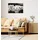 Queence Wandsticker Black & White (1 St), Selbstklebend, kinderleichte Anbringung; Blumen, Blüten grau|weiß 120 cm x 80 cm x 0,1 cm