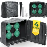 Kesser Gartensteckdose 3 m Schwarz 4 St.