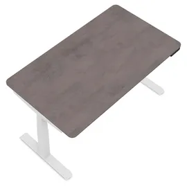 assmann büromöbel ASSMANN Elektrisch höhenverstellbarer Kinderschreibtisch JUNIOR Curved Sichtbeton Anthrazit Weiß, Memoryfunktion, Kollisionsschutz, - Grau/Weiß