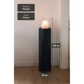 Vivanno Windlichtsäule CANDIRO Schwarz