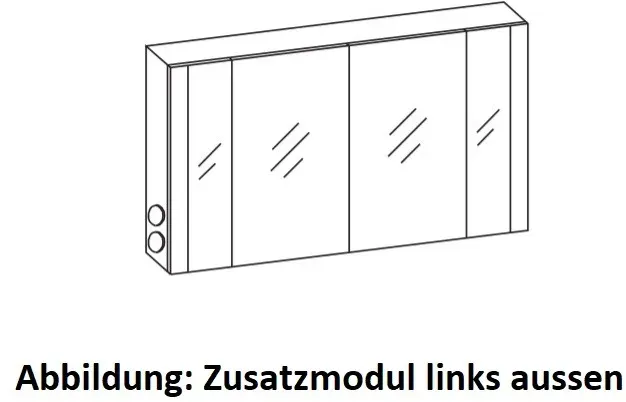 Artiqua LED-Spiegelschrank, Eiche Ribbeck quer NB, 071-SET-5-12-ZU-444 071-SET-5-12-ZU-444