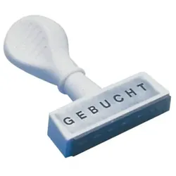 Stempel Gebucht 45x6mm