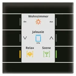 MDT BE-GT20S.02 KNX Glastaster II Smart mit Farbdisplay Schwarz BEGT20S02