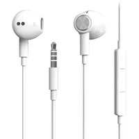 Ophy Weiße In-Ear-Kopfhörer mit Kabel–extra Bass, Noise-Isolating, Mikrofon In-Ear-Kopfhörer (Lautstärkeregler – für Apple, Samsung, Huawei, MP3 (leicht) weiß