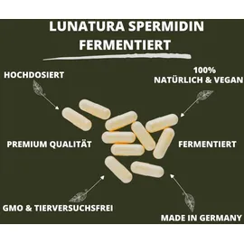 Lunatura Spermidin mit Q10 und fermentiertem Weizengras – 60 Kapseln