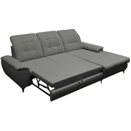 Mirjan24 Ecksofa Crystal, Eckcouch mit Bettkasten und Schlaffunktion, Wellenfeder, L-Form (Farbe: Neve 90, Seite: Links) - Couches, Wohnlandschaften, Ecksofas