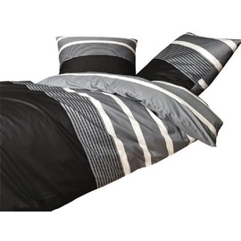 JANINE Davos 65030 silber/schwarz 135 x 200 cm + 80 x 80 cm