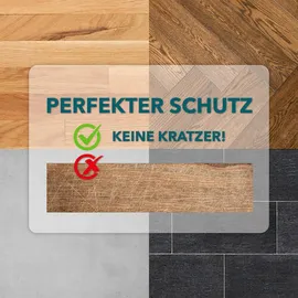 Floordirekt Bodenschutzmatte für Hartböden Polycarbonat 75 x 120 cm Transparent