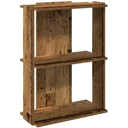 vidaXL Bücherregal 3 Böden Altholz-Optik 60x30x80 cm Holzwerkstoff