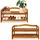 CASARIA Schuhregal 2er-Set Akazienholz 2 Etagen