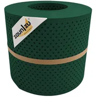 zaunzu® Sichtschutzstreifen 15 % Gelocht 26 m grün PP