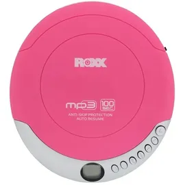 Roxx PCD 501 Tragbarer MP3-CD-Player mit Anti-Schock | LCD-Display, Wiederholfunktion, Stereokopfhöreranschluss | Rosa