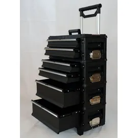 ALEOS. Metall Werkzeugtrolley B4-B BLACK EDITION mit Schubladenverriegelung und Schloss