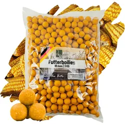 Futter-Boilies Karpfenangeln - 3kg Karpfenköder 18 mm Mais One Size