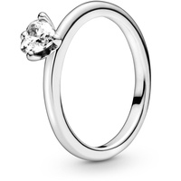 Pandora Silberring für Damen Clear Herz Solitär 198691C01, Silber