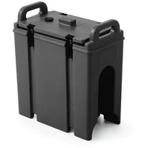 HENDI Thermobox, Getränkebehälter mit Ablasshahn, heißen und kalten Getränken, Thermobehälter, Transportbox, HDPE, 9,4L, 230x420x(H)470mm, Schwarz