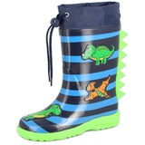 Beck Jungen Dinoworld Gummistiefel blau