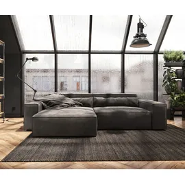 DeLife Ecksofa Sirpio XL 270x170 cm Mikrofaser Khakibraun Recamiere variabel