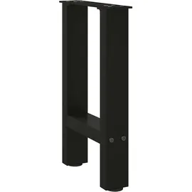 vidaXL Couchtischbeine Schwarz 2 Stk. 38x(42-43) cm Stahl