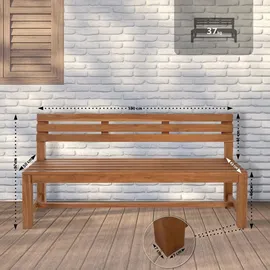 CLP Augusta 180 x 85 x 50 cm Braun