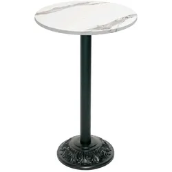 Restootab Stehtisch Bistrot-Stil Ø60cm - Modell weißer Marmor