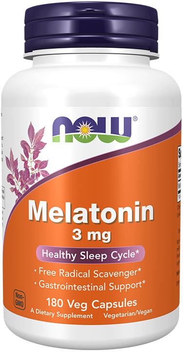 Now Foods Melatonin 3 mg - Melatonin 3 mg Kapsel (180 Kapseln)