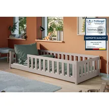 Kids Collective Kinderbett Bodenbett 80 x 160 cm Kiefer grau