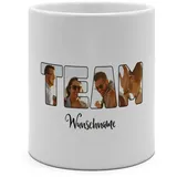 PhotoFancy® - XXL Tasse 'Team' - Personalisierte Fototasse mit eigenem Foto und Text - Große Tasse selbst gestalten - Jumbo-Becher XXL 750 ml