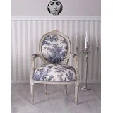 Armlehnstuhl Barock Sessel Antikstil Sessel Landhausstil Stuhl Polstersitz neu