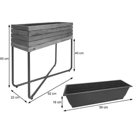 MCW Pflanzkasten 62 x 60 x 22 cm Braun