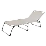 JAN KURTZ Fiam Amigo Big Dreibeinliege 207 x 75 x 40 cm grau klappbar