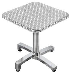 CBC | Aluminium Bistro Tisch | B:T:H 60 x 60 x 78 cm | Quadratisch | Zusatzgewicht