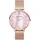 Paul Valentine Damen Armbanduhr - Rose Gold Pink Seashell Mesh