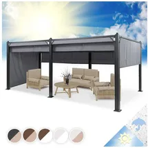 Blumfeldt Pantheon Cortina 3 x 6 m inkl. 4 Seitenteile Grau