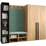 ABIKS MÖBEL Garderoben-Set MIRO Set 4, Garderobe mit gepolsterten Paneelen, Modern Design