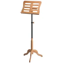 Classic Cantabile Notenpult Holz Orchesterpult, Notenständer, Höhe 93 bis 134 cm einstellbar braun