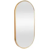 [en.casa] Wandspiegel Picciano 30x60cm Gold oval Dekospiegel