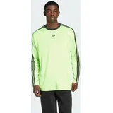 adidas Adicolor Jacquard Long-Sleeve Jersey - Signal Green / Black - M