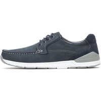 Hush Puppies Herren Flynn Bootsschuh, Navy, 45 EU Weit - 45 EU Weit