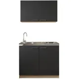 Respekta Merle Glaskeramikkochfeld links schwarz