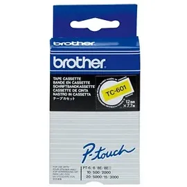 Brother TC-601 12mm schwarz auf gelb
