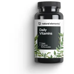 natural elements Daily Vitamins – 120 Kapseln alle wertvollen Vitamine A-K perfekt für Sportler 55 g