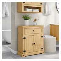 vidaXL Corona 70 x 33 x 80 cm Braun Massivholz