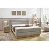 Jockenhöfer Gruppe Boxspringbett »Nika erhältlich in der Größe 180x200cm« mit Bettkasten, 7-Zonen-Matratze, Topper, mehrere Härtegrade wählbar grau