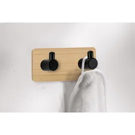 KLEINE WOLKE Bamboo Pin Hook Duo Natur 12cm x 4,5cm x 3,6cm