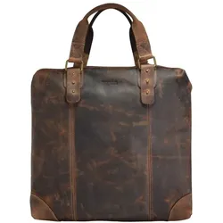 Greenland Nature Classic Handtasche Leder 37 cm brown